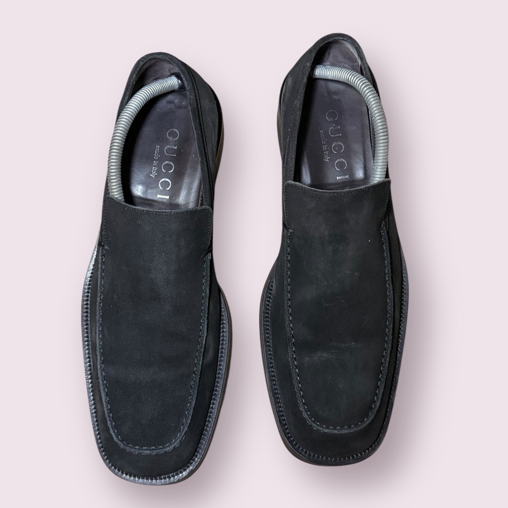 Gucci Men’s Suede Loafers Size EU 43.5 - Picture 3 of 9